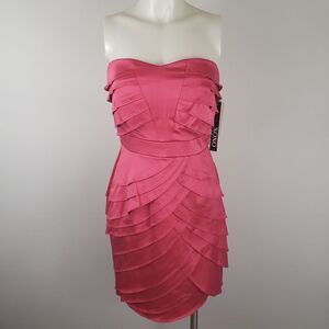 XOXO Strapless Juniors Pink Dress Size 7/8 NWT